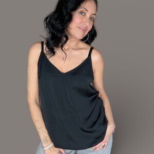 A New Day Black Spaghetti Strap Camisole - Small